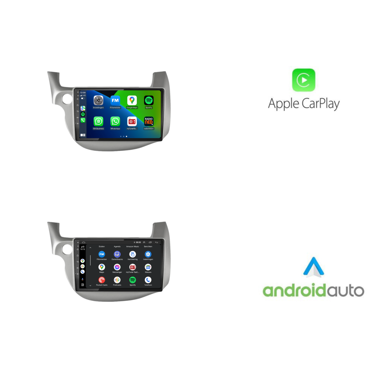 Honda Jazz CarPlay & Android Auto car radio | 2009 to 2015 | Android 13 | Davilon-3