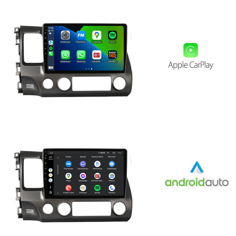 Honda Civic CarPlay | Android 13 | Autoradio | 2007 t/m 2011 | Carplay & Android Auto-4