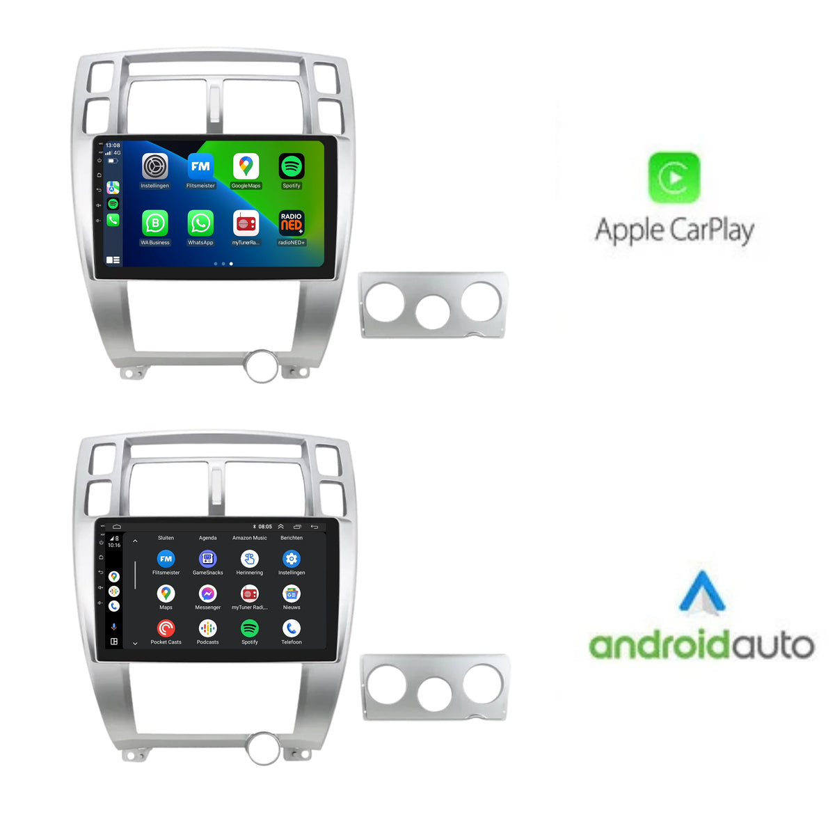 Hyundai Tucson CarPlay & Android Auto autoradio | 2004 t/m 2010 | Android 15 | Davilon-8