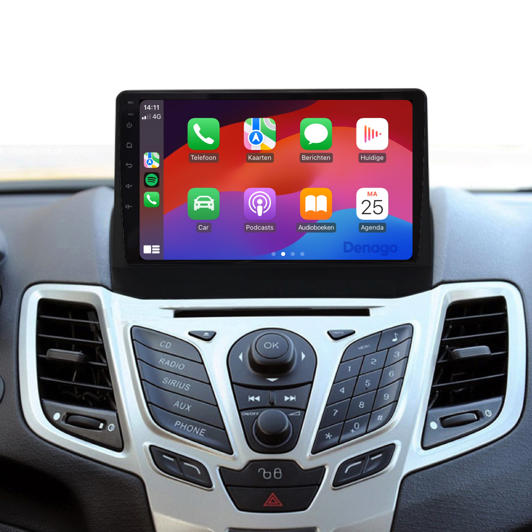 Ford Fiesta CarPlay autoradio | 2013 t/m 2017 | Denago DNG-A06 | 9 inch | Android 13 | Draadloos CarPlay & Android Auto