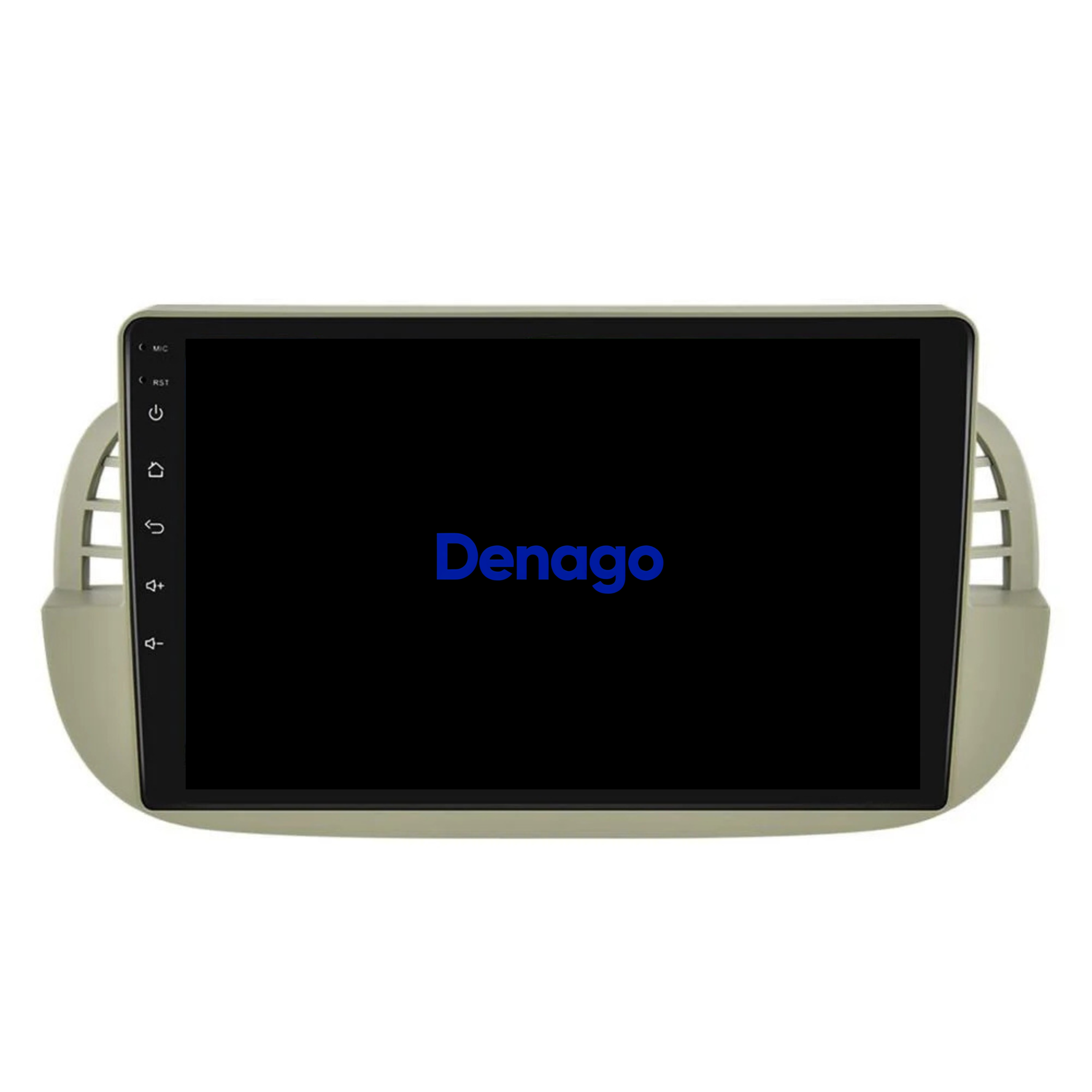 Fiat 500 CarPlay autoradio Beige | 2007 t/m 2015 | Denago DNG-A54 | 9 inch | Android 13 | Draadloos CarPlay & Android Auto