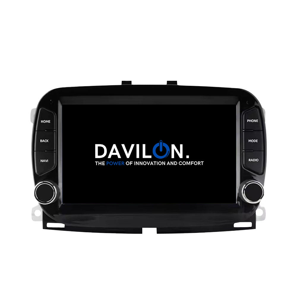 Fiat 500 CarPlay & Android Auto autoradio | 2016 t/m 2019 | Android 15 | Davilon | Zwart-8