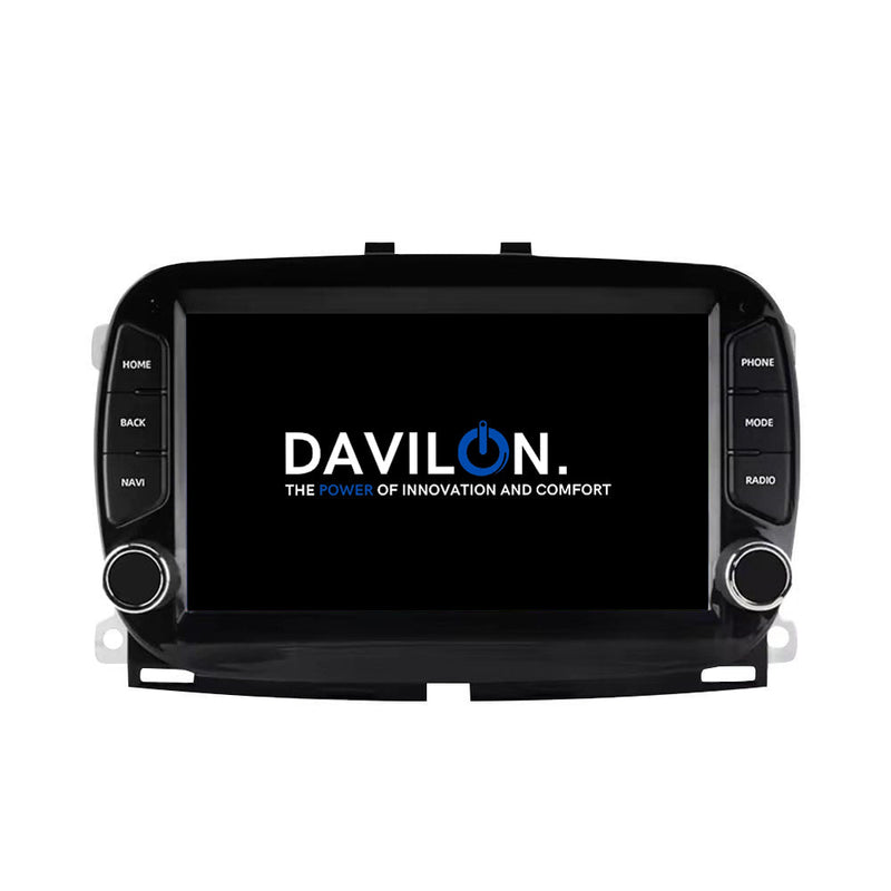 Fiat 500 CarPlay & Android Auto autoradio | 2016 t/m 2019 | Android 15 | Davilon | Zwart-8