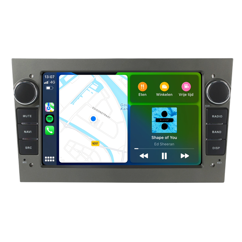 Opel CarPlay & Android Auto autoradio | 2000 t/m 2013 | Android 15 | Davilon | Opel Grijs-8