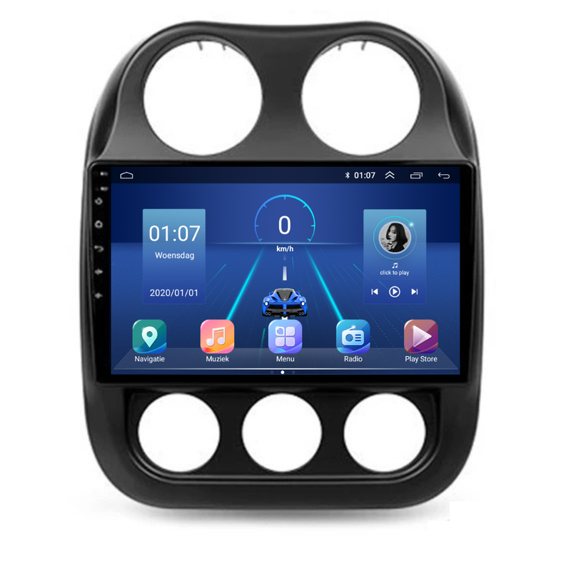 Jeep Compass CarPlay & Android Auto autoradio | 2010 t/m 2016 | Android 15 | Davilon | Inclusief nieuw paneel-10