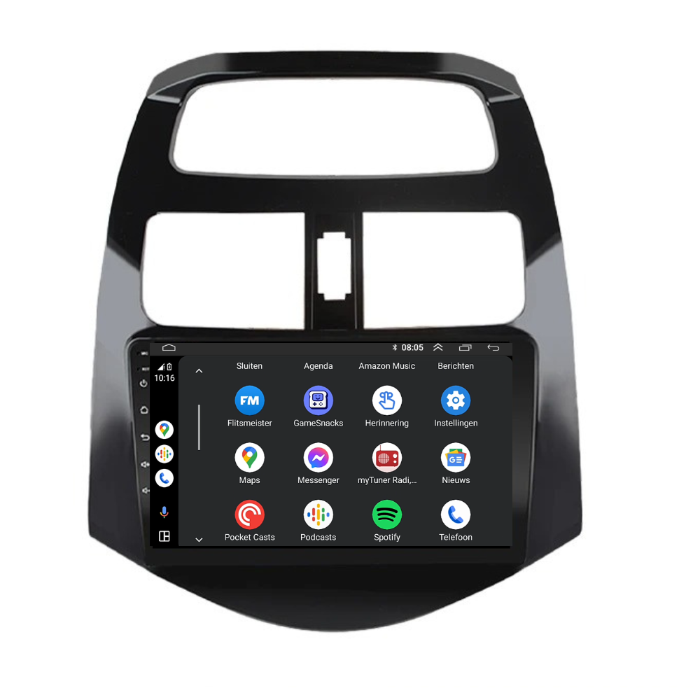 Chevrolet Spark | Android 13 | Autoradio | 2009 t/m 2015 | CarPlay & Android Auto-2