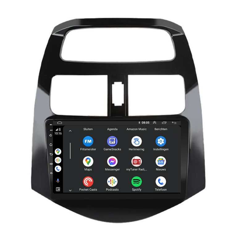 Chevrolet Spark | Android 13 | Autoradio | 2009 t/m 2015 | CarPlay & Android Auto-2