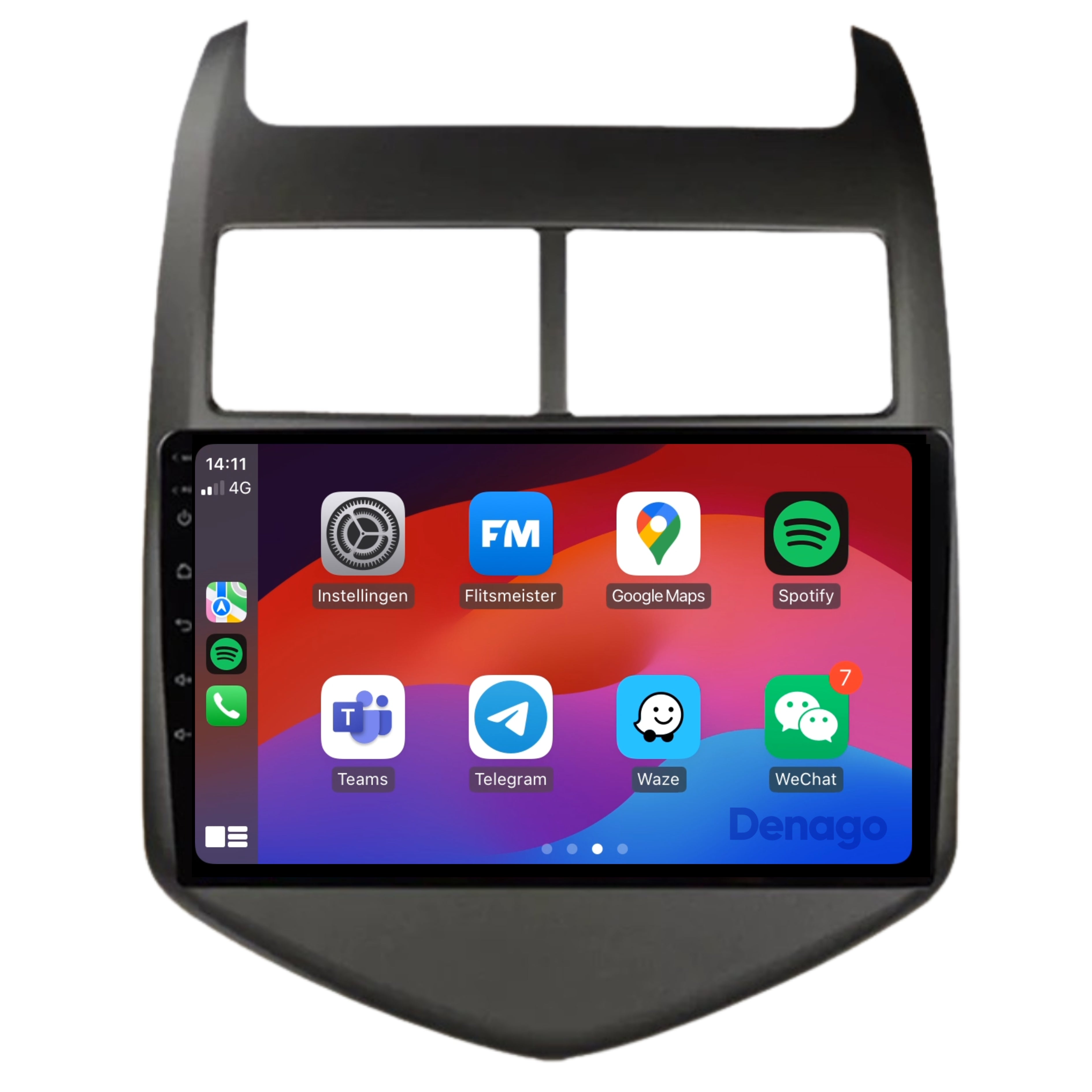 Chevrolet Aveo CarPlay autoradio | 2013 t/m 2015 | Denago DNG-A129 | 9 inch | Android 13 | Draadloos CarPlay & Android Auto