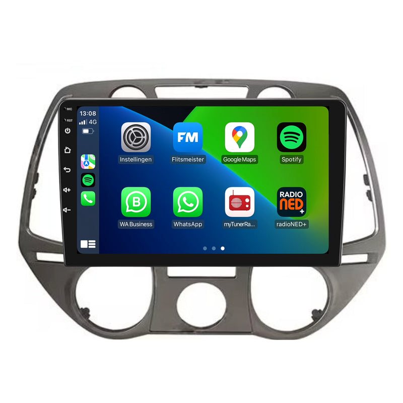 Hyundai I20 | 2008 t/m 2014 | Android 13 | Draadloos Apple Carplay & Android auto-1