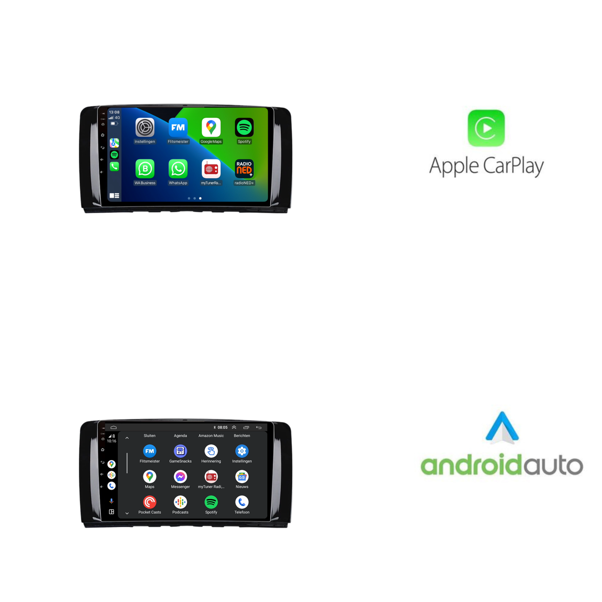 Mercedes R-klasse | Android 13 | Autoradio | 2005 t/m 2013 |  Carplay & Android Auto-4