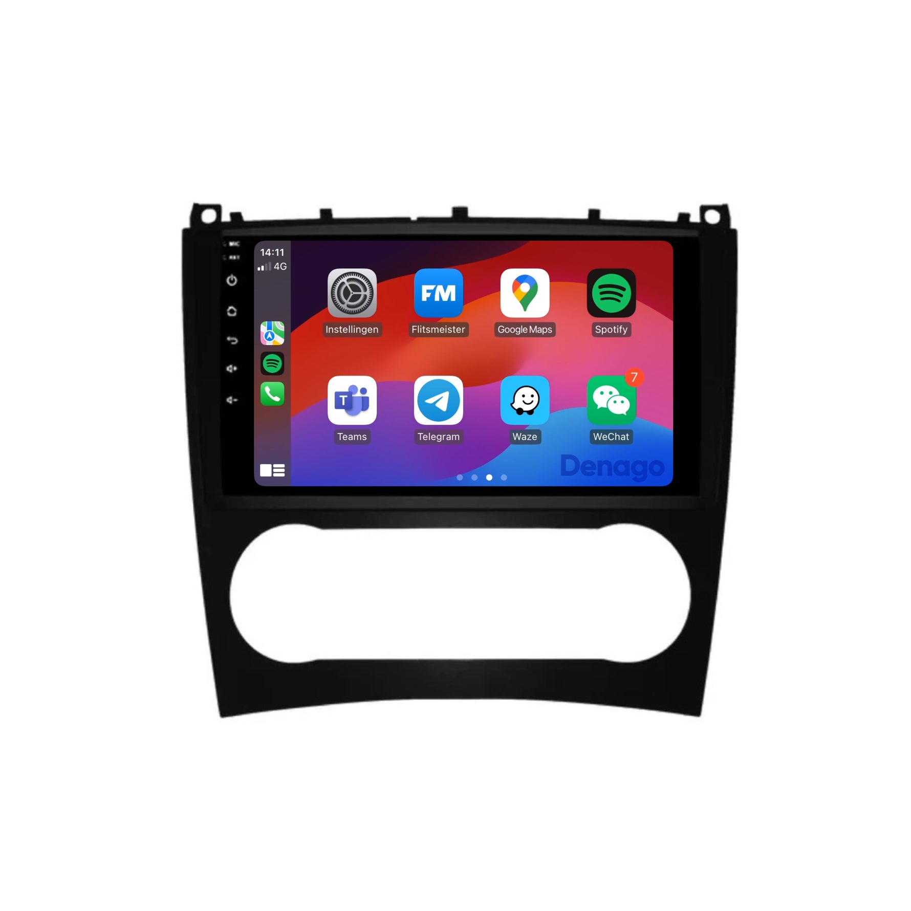 Mercedes C-Klasse W203 | CLC W203 | CLK W209 CarPlay autoradio | 2004 t/m 2011 | Denago DNG-A238 | 9 inch | Android 13 | Draadloos CarPlay & Android Auto