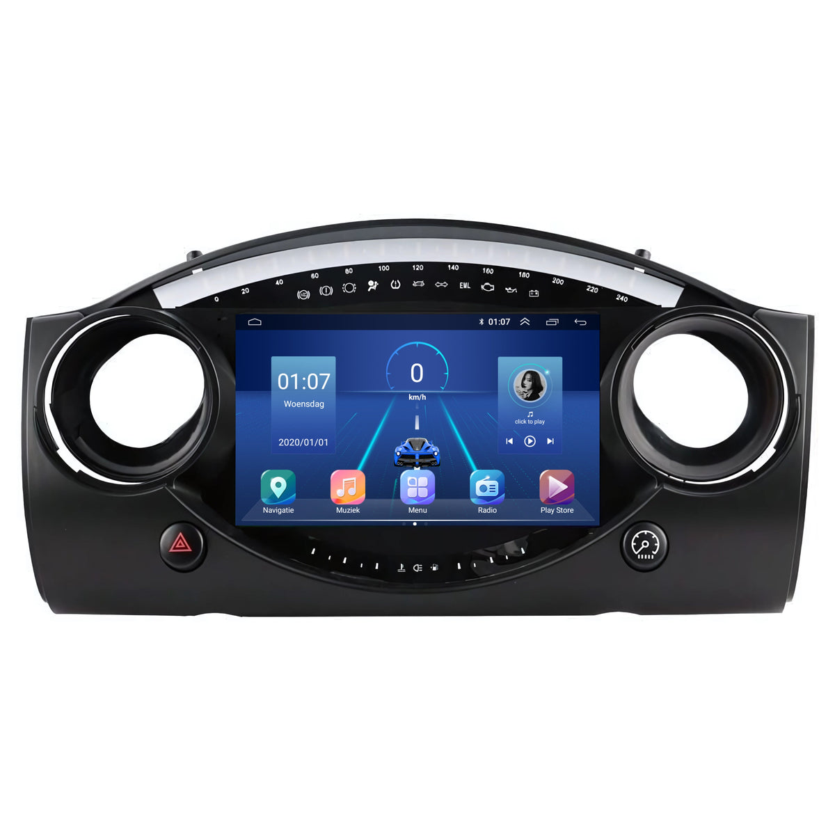 Android 13 CarPlay Autoradio voor Mini Cooper R50/R52/R53 | 2000 t/m 2007-2