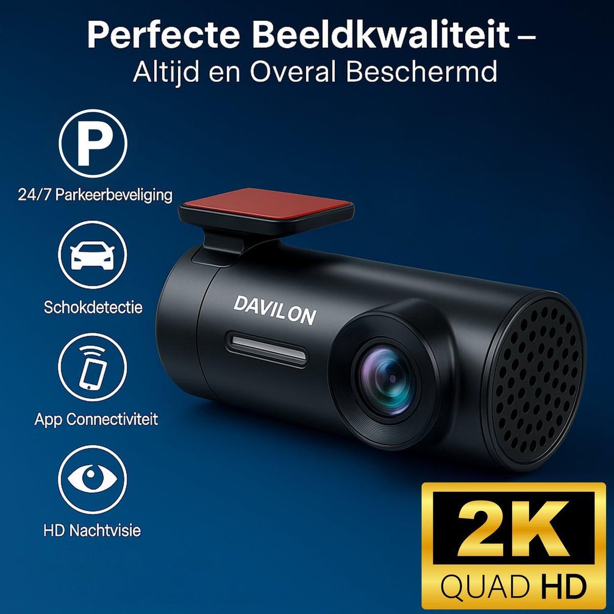 Davilon D1-DUAL Dashcam 2K | Voor & Achter | 2025 APP Model-2