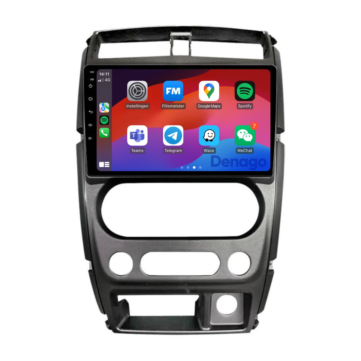 Suzuki Jimny CarPlay autoradio | 2005 t/m 2018 | Denago DNG-A334 | 9 inch | Android 13 | Draadloos CarPlay & Android Auto-1