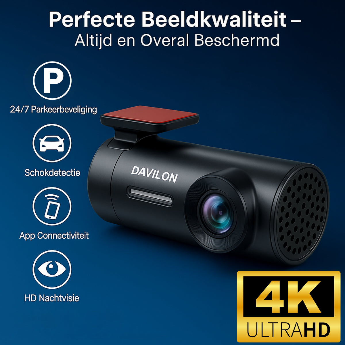 Davilon D1-DUAL Dashcam 4K | Vorne & Hinten | 2025 APP-Modell