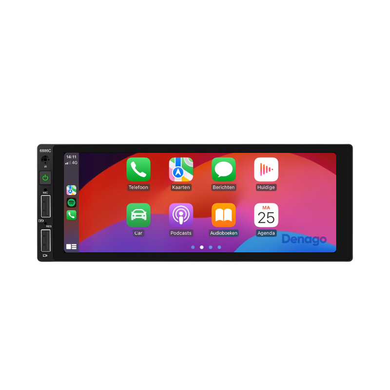 1-DIN | Autoradio | Touchscreen | Android 13 | CarPlay & Android Auto | Bluetooth | 2GB RAM | 64GB Opslag-1