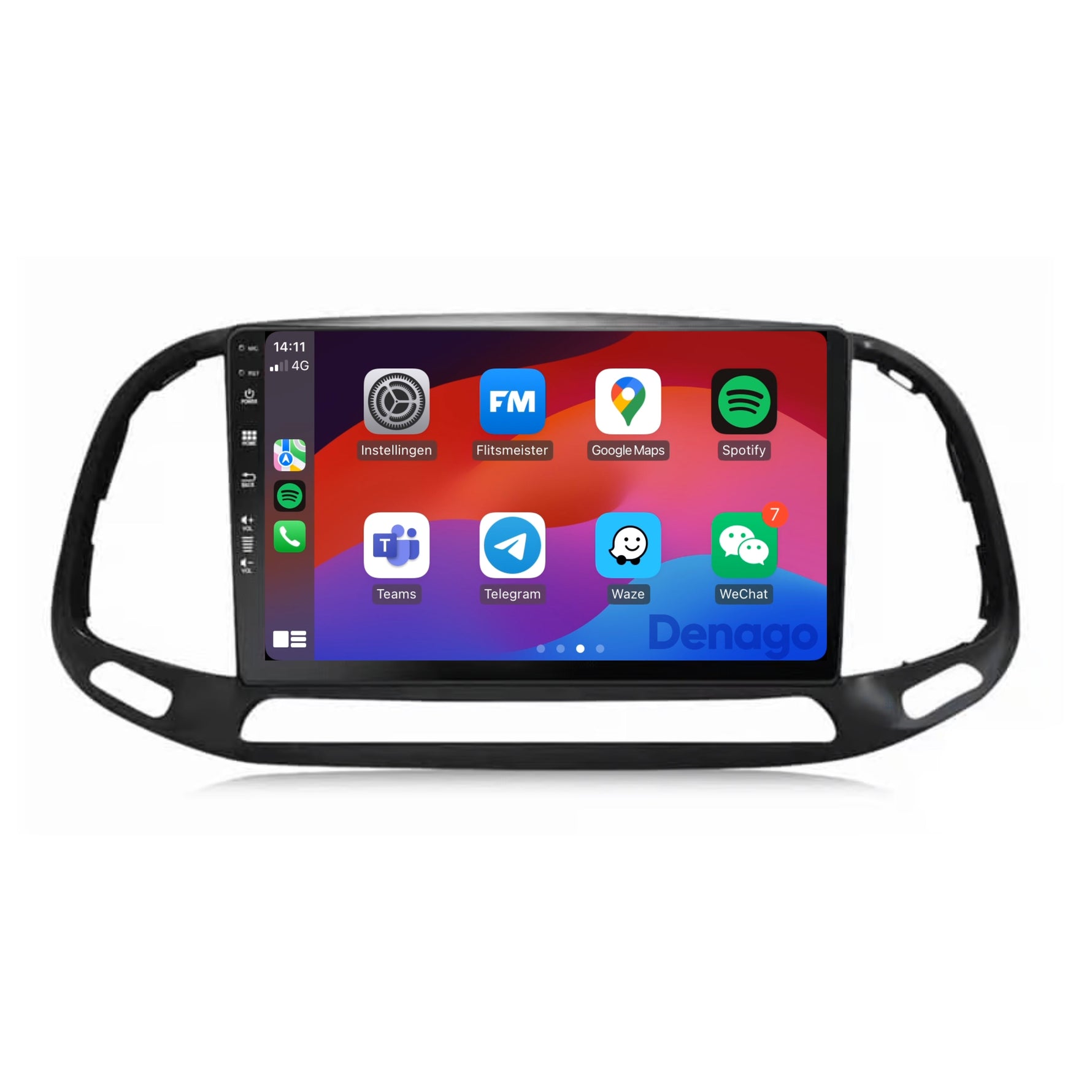 Fiat Doblo CarPlay autoradio | 2015 t/m 2021 | Denago DNG-A327 | 9 inch | Android 13 | Draadloos CarPlay & Android Auto