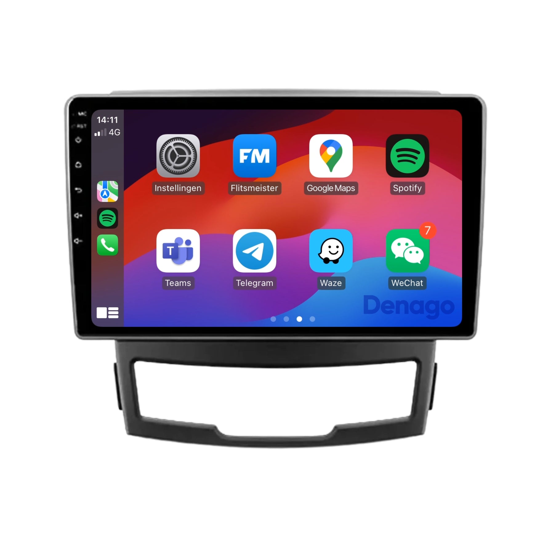 SsangYong Korando CarPlay autoradio | 2011 t/m 2014 | Denago DNG-A259 | 9 inch | Android 13 | Draadloos CarPlay & Android Auto