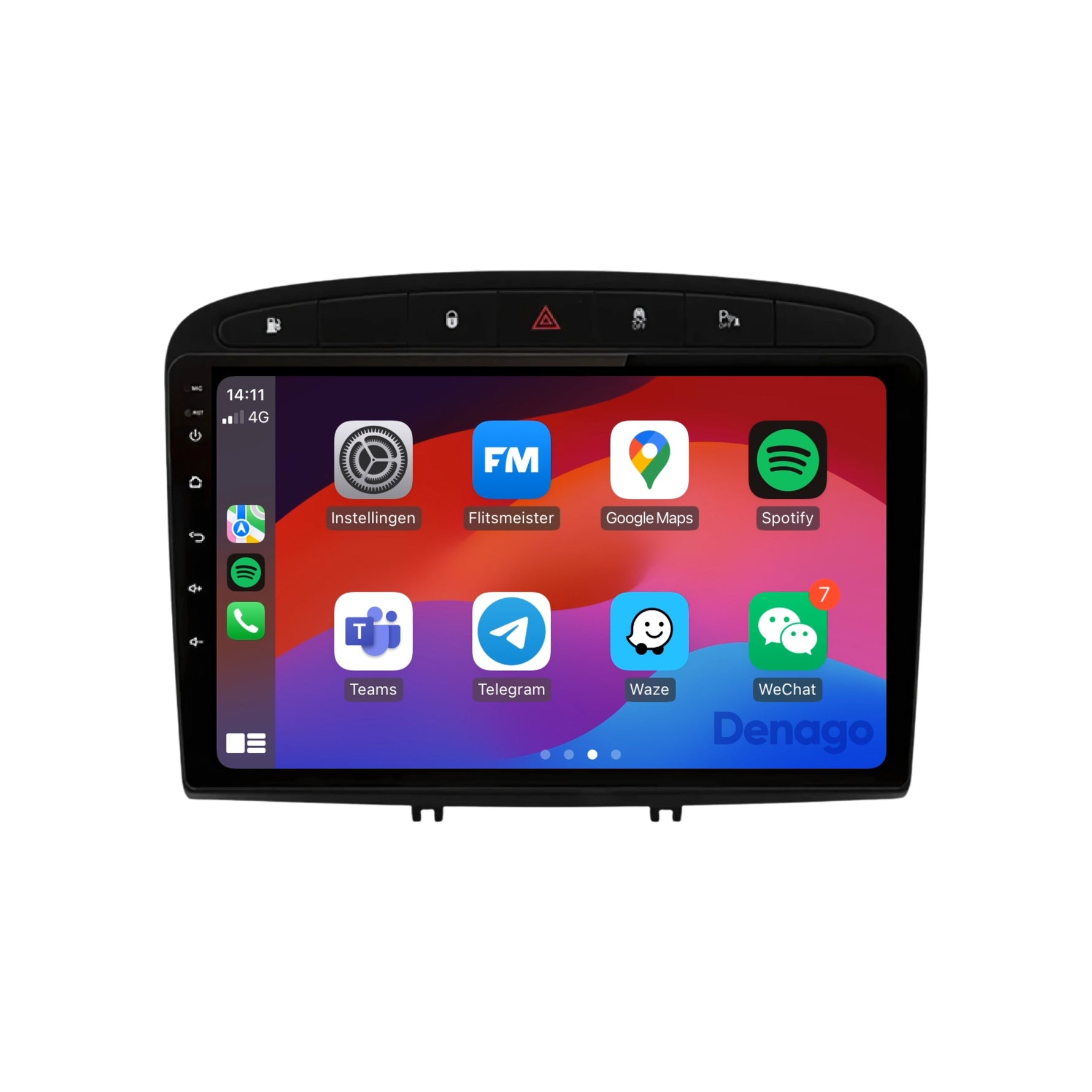 Peugeot 308 & 408 CarPlay autoradio | 2007 t/m 2013 | Denago DNG-A242 | 9 inch | Android 13 | Draadloos CarPlay & Android Auto