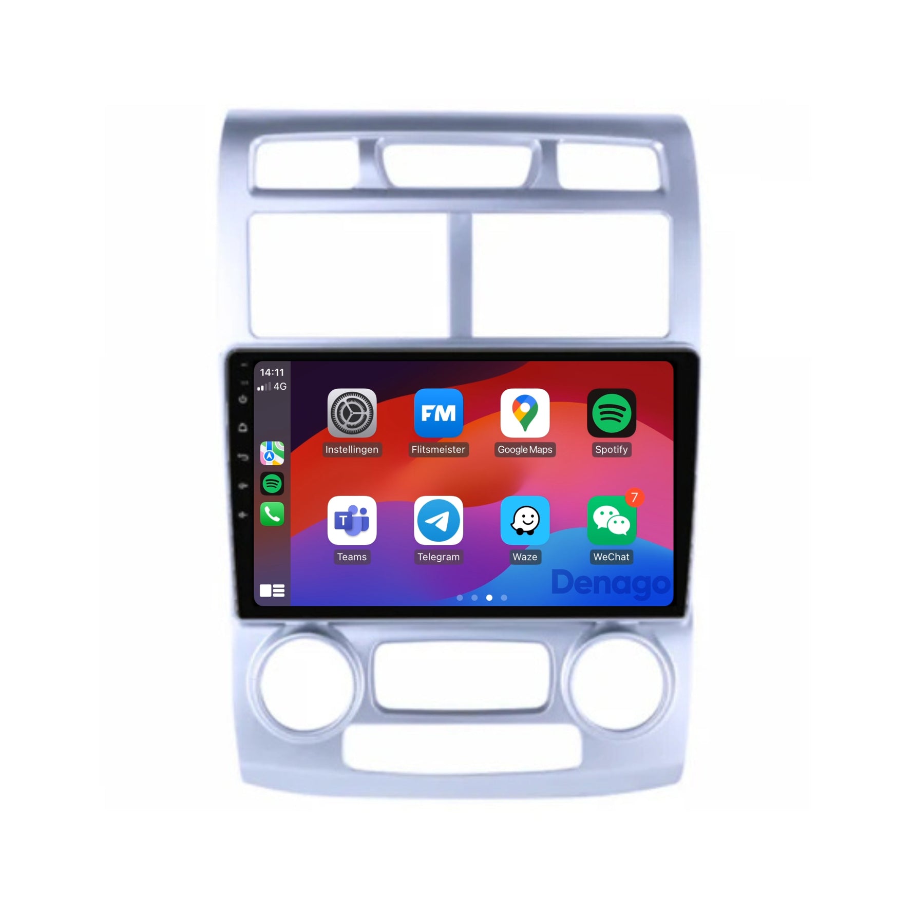Kia Sportage CarPlay autoradio | 2004 t/m 2010 | Denago DNG-A212 | 9 inch | Android 13 | Draadloos CarPlay & Android Auto