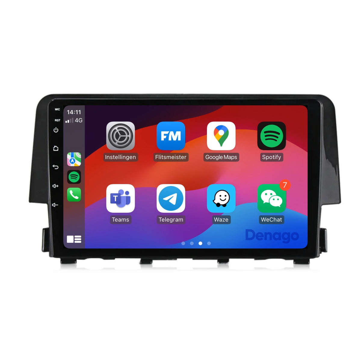 Honda Civic CarPlay autoradio | 2016 t/m 2021 | Denago DNG-A114 | 9 inch | Android 13 | Draadloos CarPlay & Android Auto-1