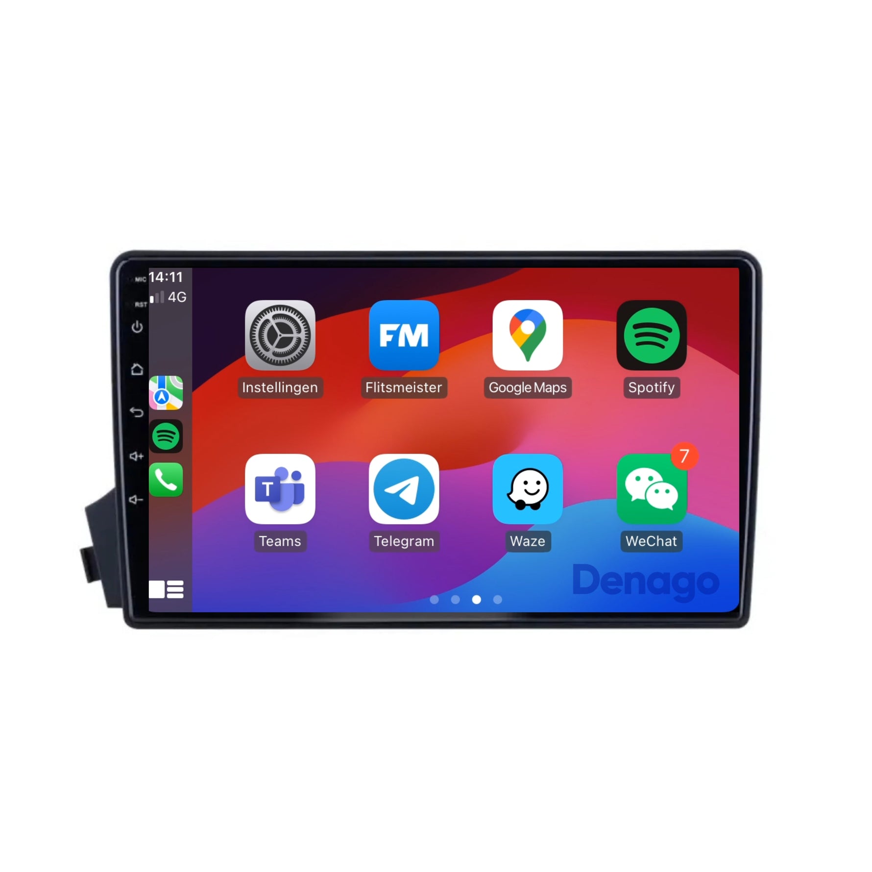 SsangYong Actyon CarPlay autoradio | 2005 t/m 2011 | Denago DNG-A250 | 9 inch | Android 13 | Draadloos CarPlay & Android Auto