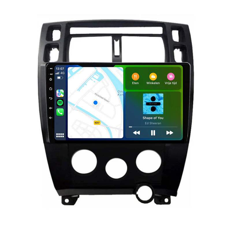 Hyundai Tucson CarPlay & Android Auto autoradio | 2004 t/m 2010 | Android 15 | Davilon | Zwart-5