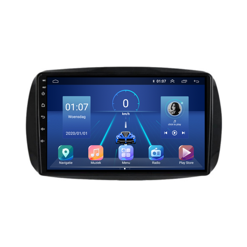 Smart Fortwo | Forfour | Android 13 | Autoradio | 2015 t/m 2019 | Carplay & Android Auto-6