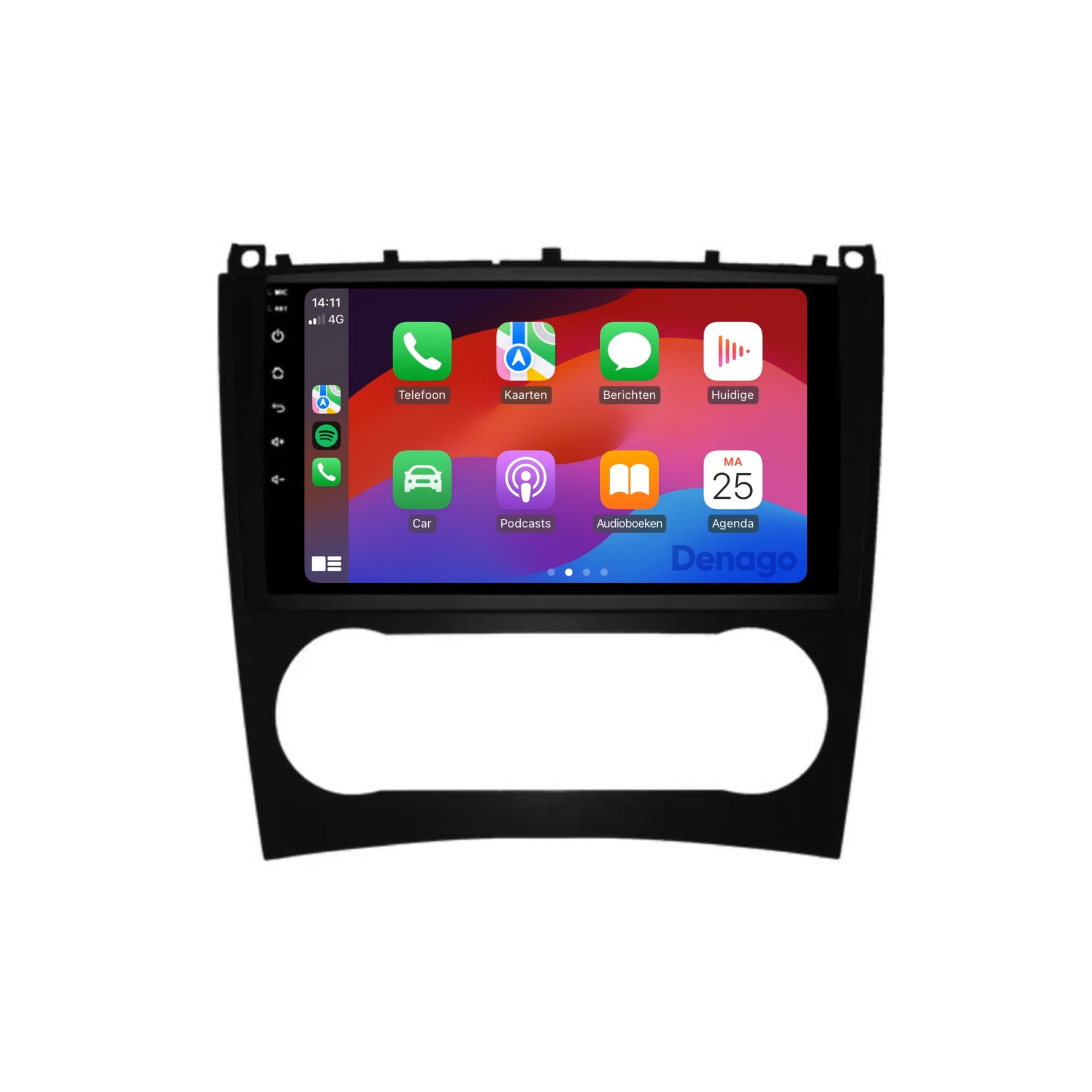 Mercedes C-Klasse W203 | CLC W203 | CLK W209 CarPlay autoradio | 2004 t/m 2011 | Denago DNG-A238 | 9 inch | Android 13 | Draadloos CarPlay & Android Auto