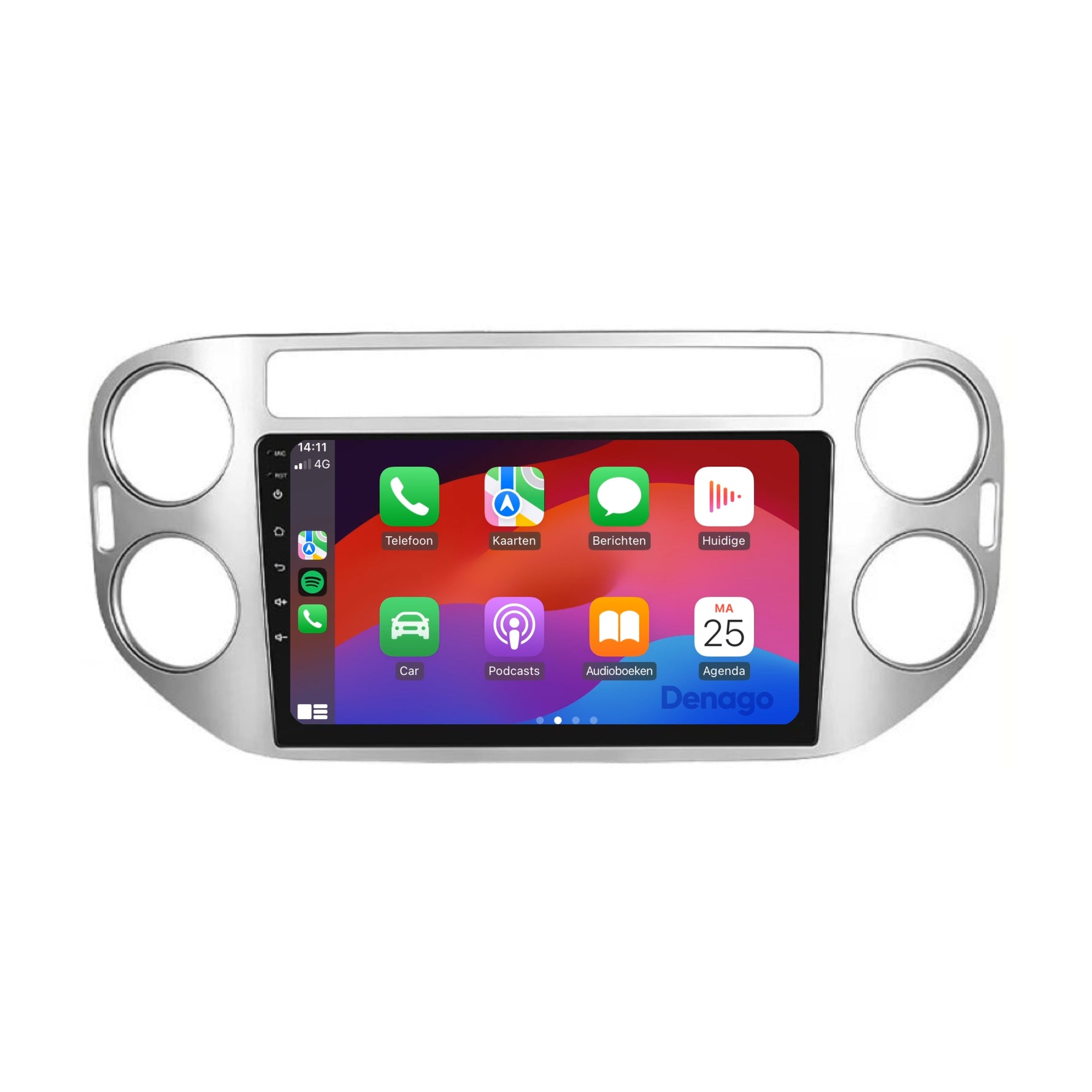 Volkswagen Tiguan CarPlay autoradio | 2007 t/m 2015 | Denago DNG-A120 | 9 inch | Android 13 | Draadloos CarPlay & Android Auto | Zilver