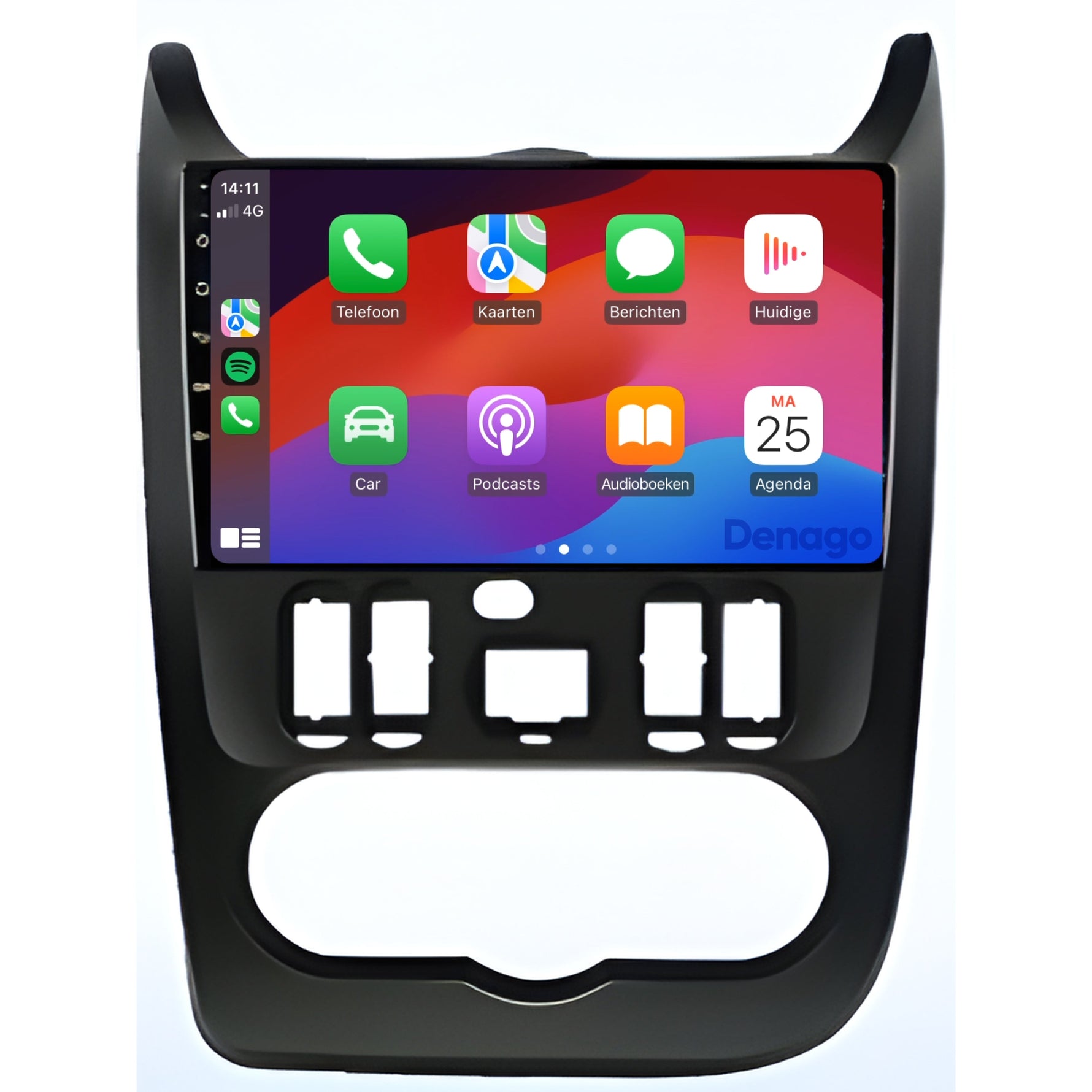 Dacia Logan CarPlay autoradio | Denago DNG-A344 | 2010 t/m 2013 | 9 inch  Android 13 | Draadloos CarPlay & Android Auto