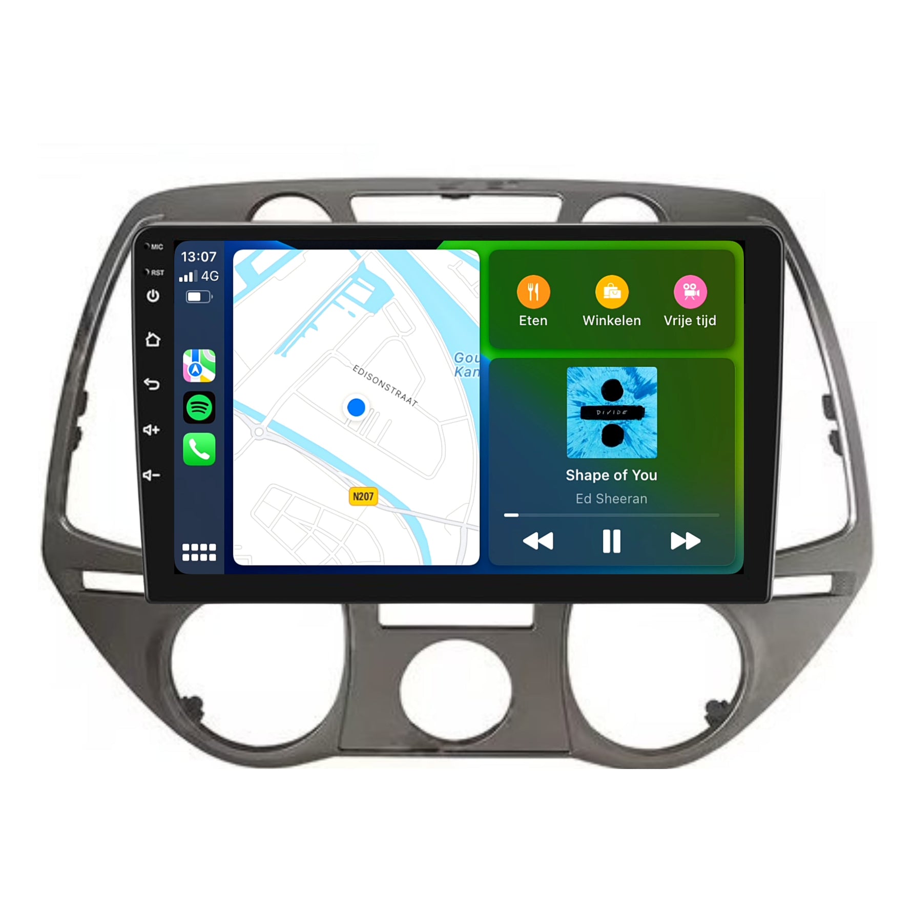 Hyundai I20 | 2008 t/m 2014 | Android 13 | Draadloos Apple Carplay & Android auto