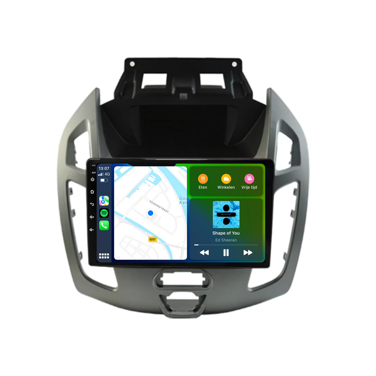 Ford Transit Tourneo Connect CarPlay & Android Auto autoradio | 2013 t/m 2018 | Android 15 | Davilon | Grijs-4