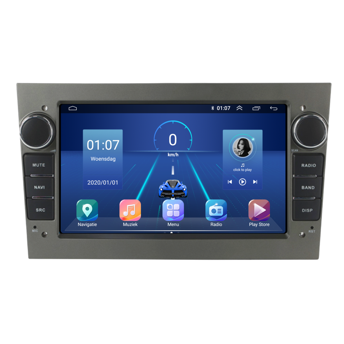 Opel CarPlay & Android Auto autoradio | 2000 t/m 2013 | Android 15 | Davilon | Opel Grijs-2