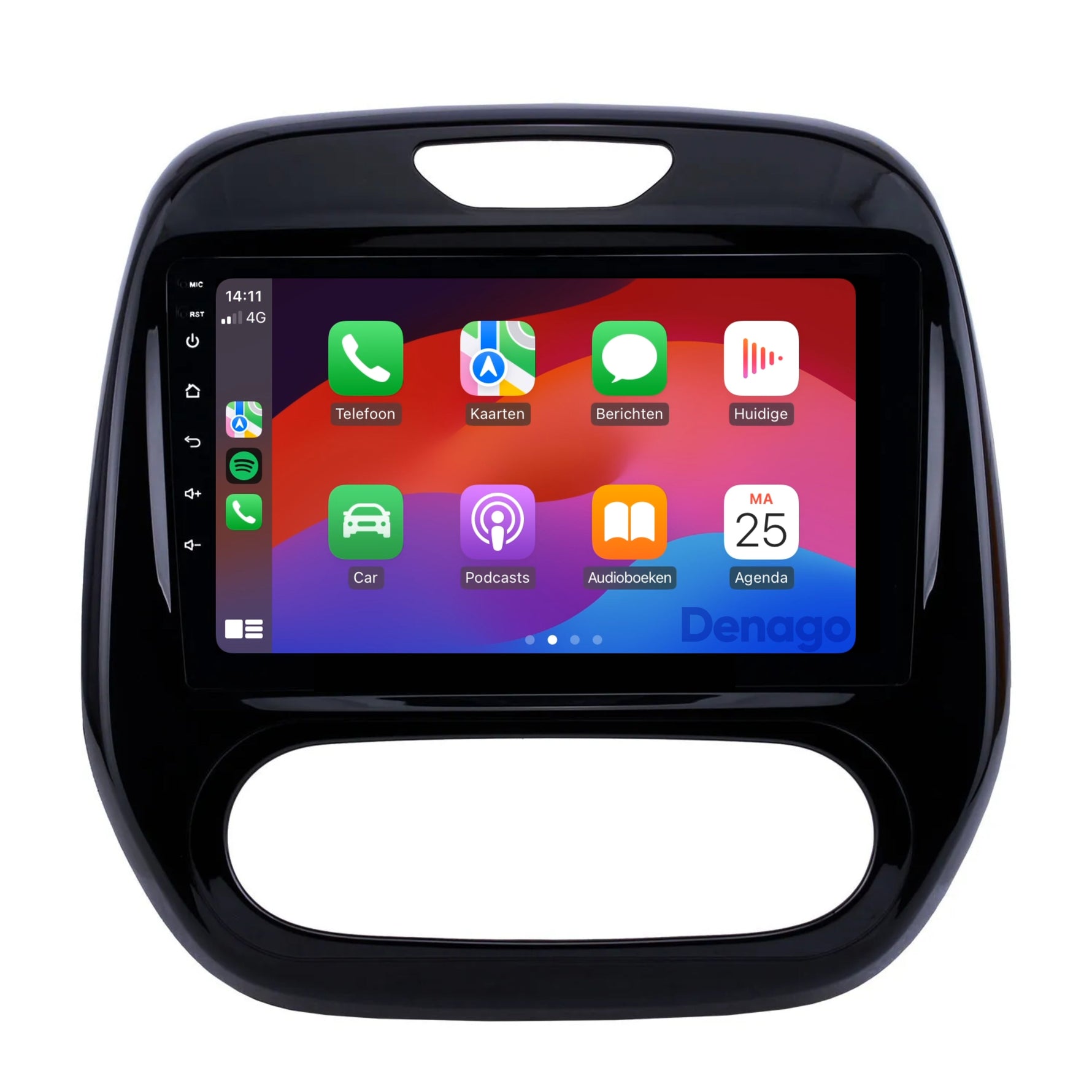 Renault Captur CarPlay autoradio | 2013 t/m 2017 | Denago DNG-A182 | 9 inch | Android 13 | Draadloos CarPlay & Android Auto