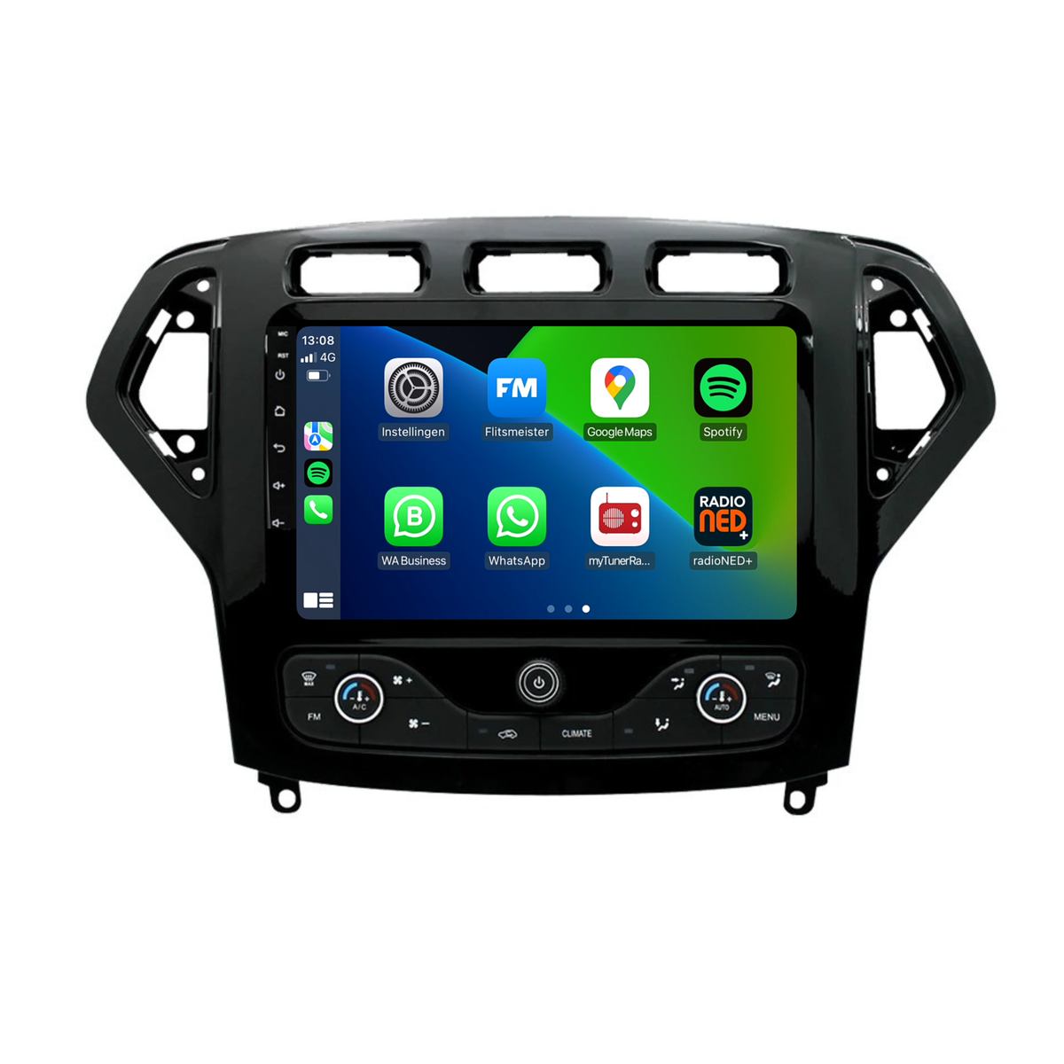 Ford Mondeo CarPlay & Android Auto autoradio | 2007 t/m 2014 | Android 15 | Davilon | Inclusief frame met airco-module-1