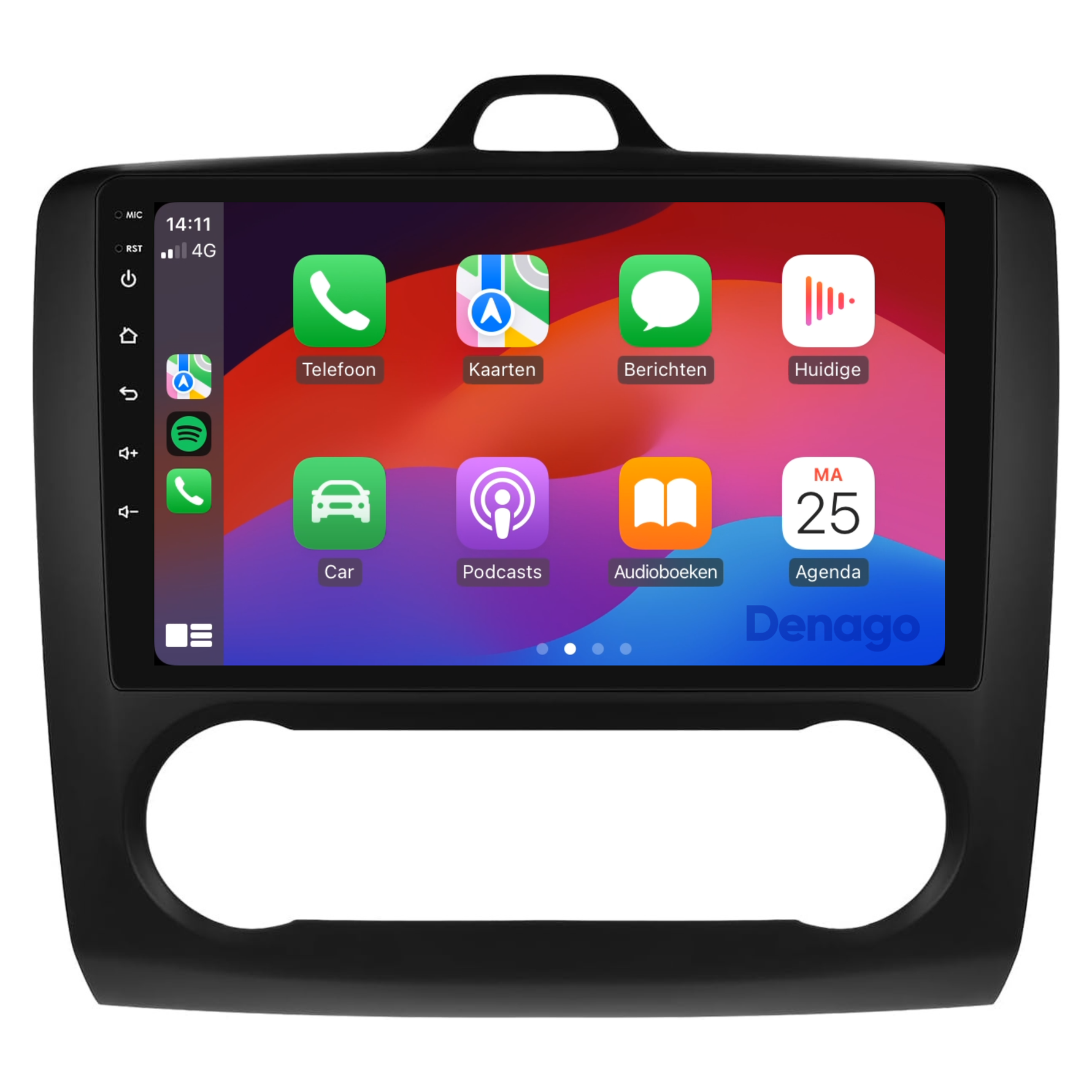 Ford Focus CarPlay autoradio | 2004 t/m 2011 | Denago DNG-A283 | 9 inch | Android 13 | Draadloos CarPlay & Android Auto