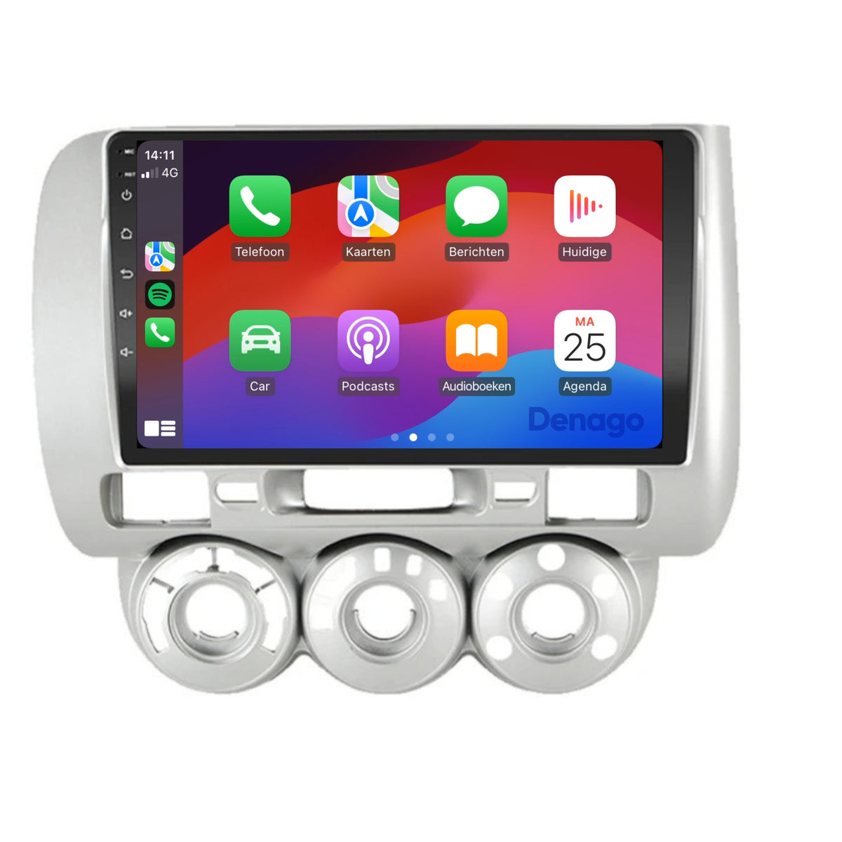 Honda Jazz CarPlay autoradio | 2008 t/m 2013 | Denago DNG-A156 | 9 inch | Android 13 | Draadloos CarPlay & Android Auto-4