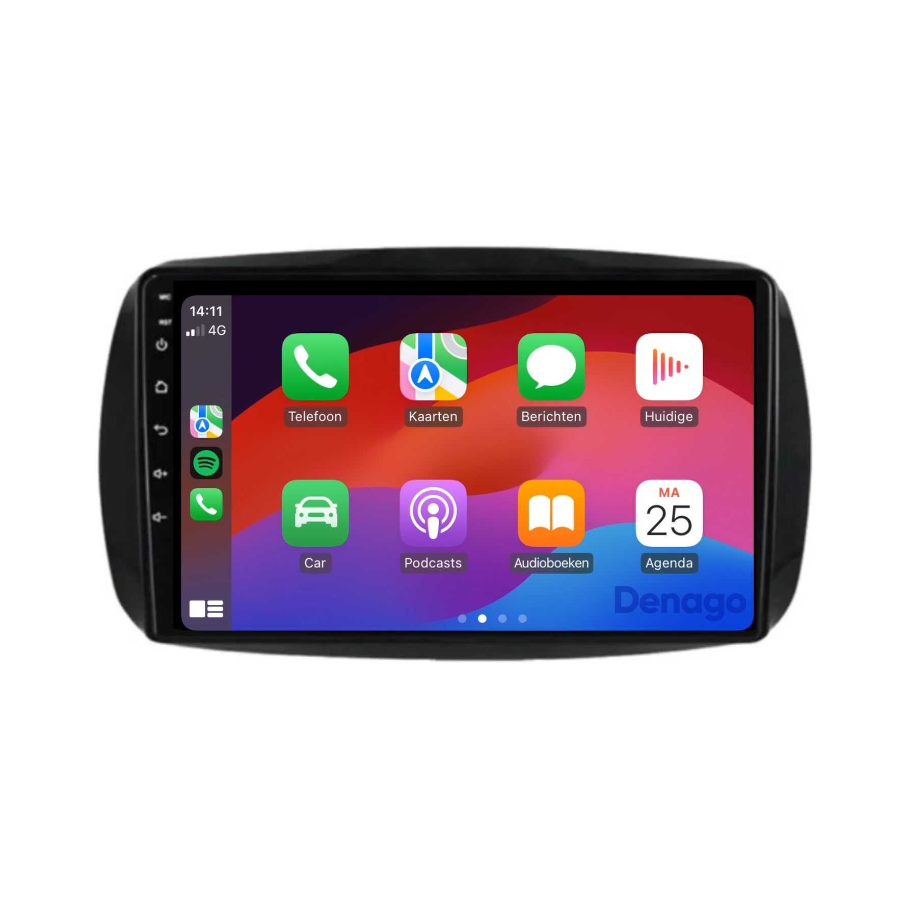 Smart Fortwo & Forfour CarPlay autoradio | 2015 t/m 2019 | Denago DNG-A197 | 9 inch | Android 13 | Draadloos CarPlay & Android Auto