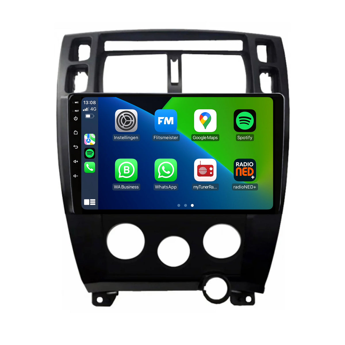 Hyundai Tucson CarPlay & Android Auto autoradio | 2004 t/m 2010 | Android 15 | Davilon | Zwart-1
