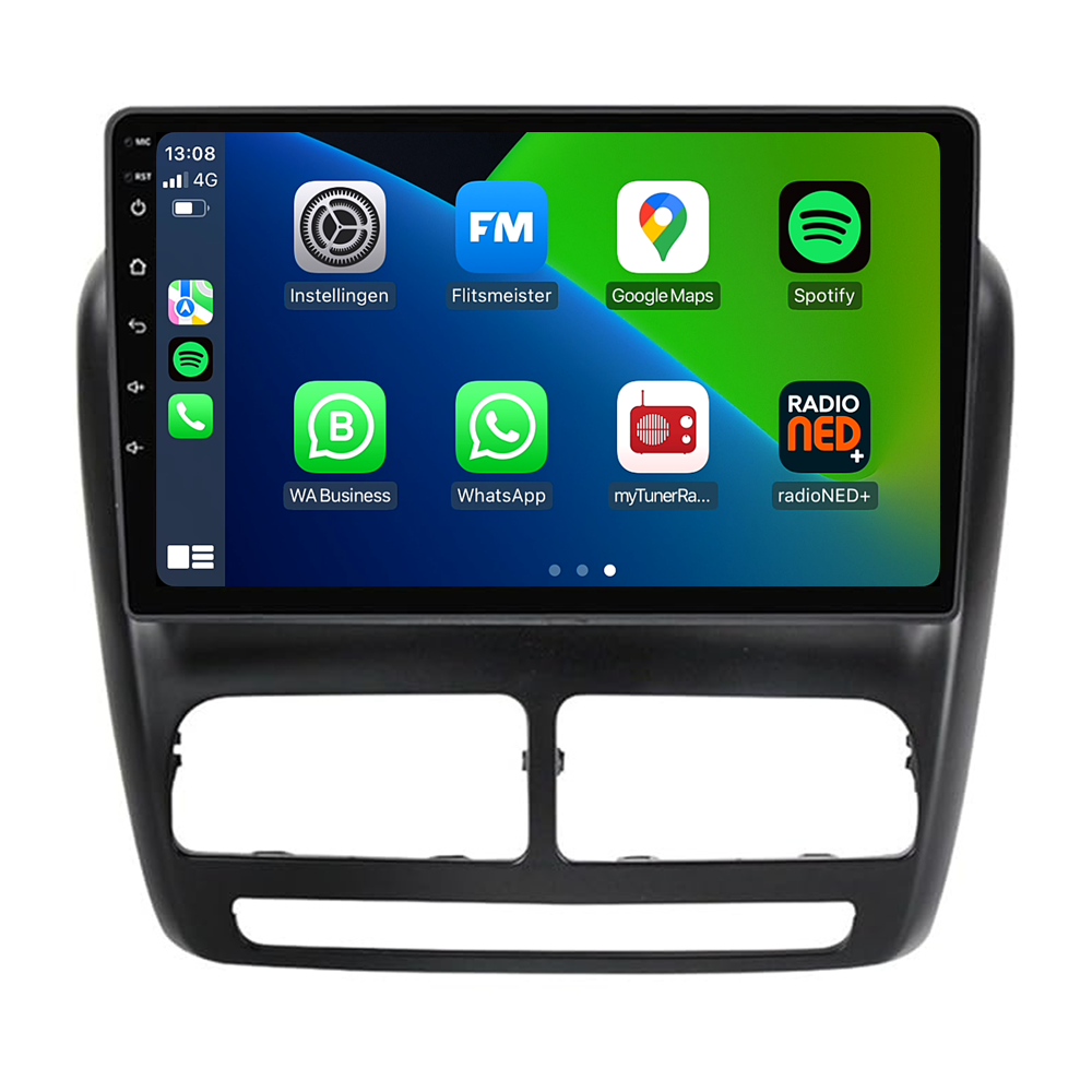 Autoradio CarPlay & Android Auto per Fiat Doblo | 2010 - 2014 | Android 13 | Davilon | Pannello incluso