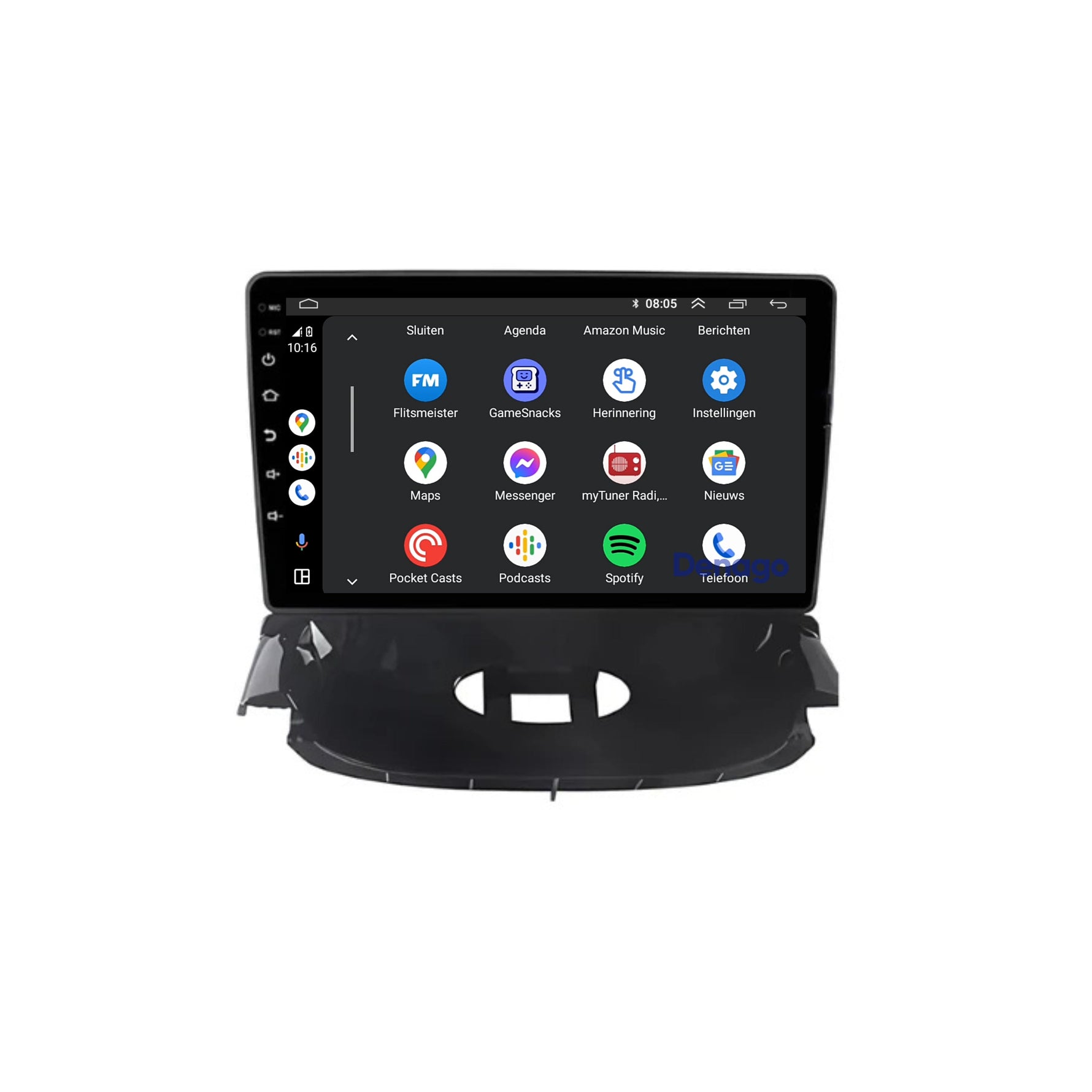 Peugeot 206 & Citroën C2 CarPlay autoradio | 2004 t/m 2013 | Denago DNG-A218 | 9 inch | Android 13 | Draadloos CarPlay & Android Auto
