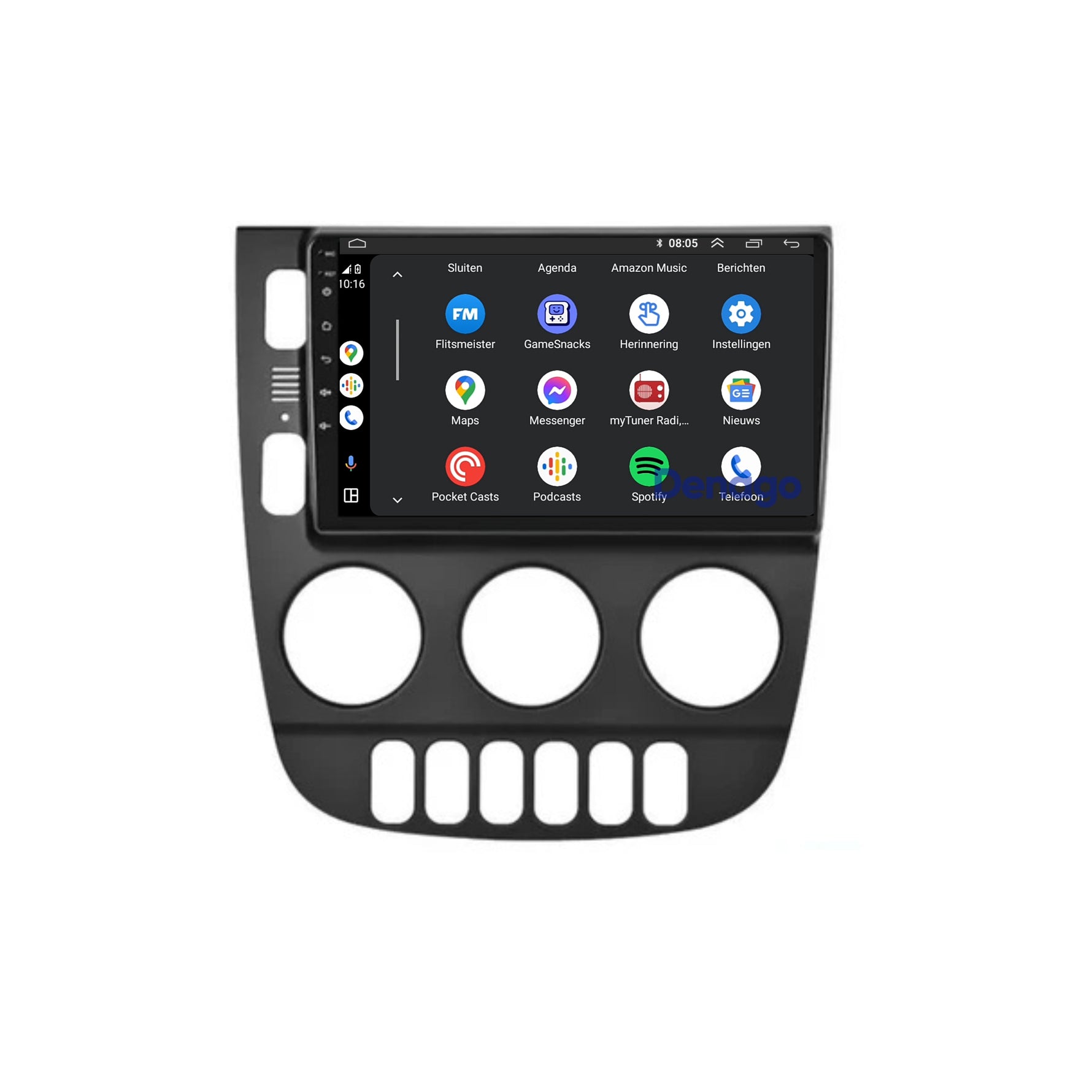 Mercedes ML CarPlay autoradio | 1999 t/m 2004 | Denago DNG-A221 | 9 inch | Android 13 | Draadloos CarPlay & Android Auto | Zwarte frame