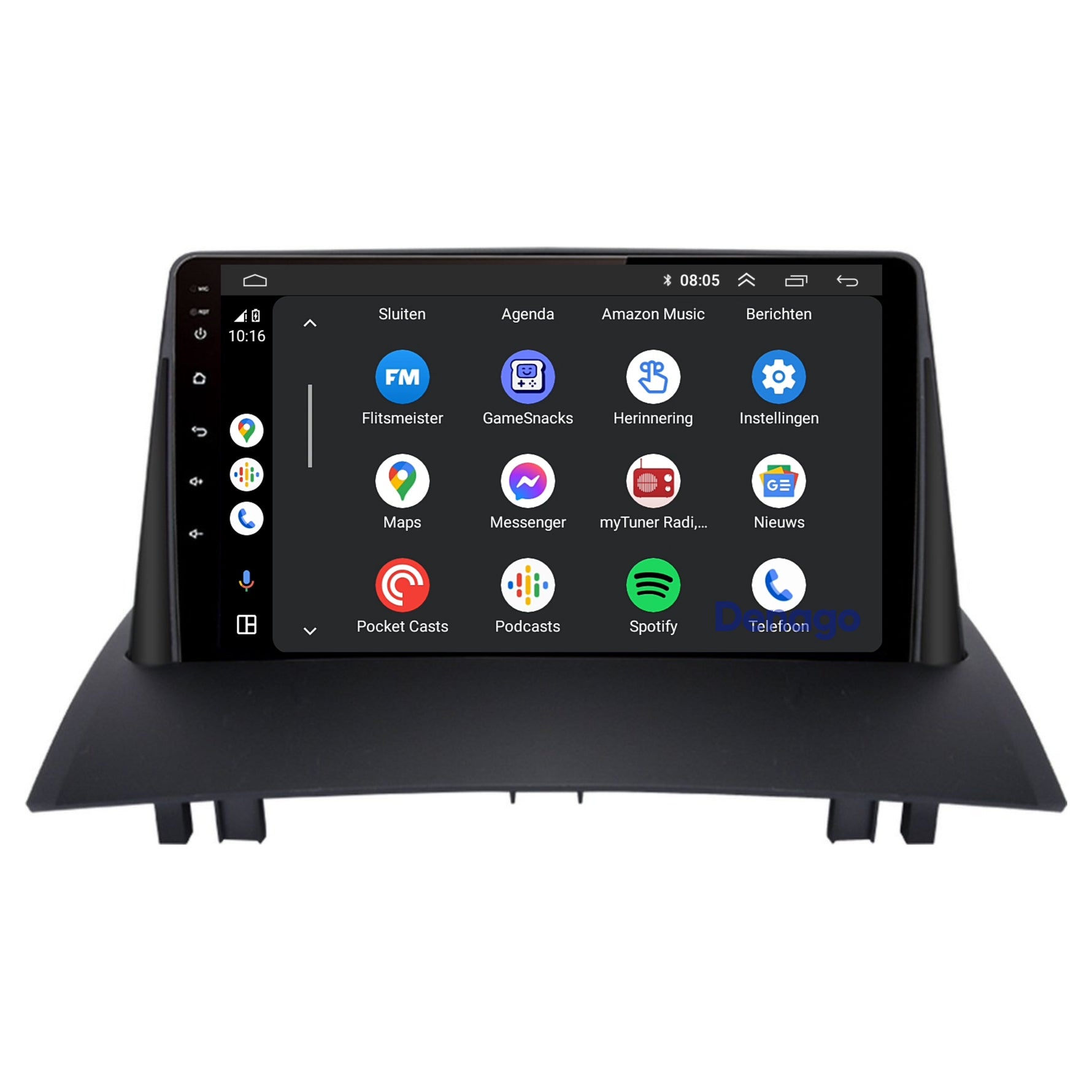 Renault Mégane II CarPlay autoradio | 2003 t/m 2008 | Denago DNG-A175 | 9 inch | Android 13 | Draadloos CarPlay & Android Auto