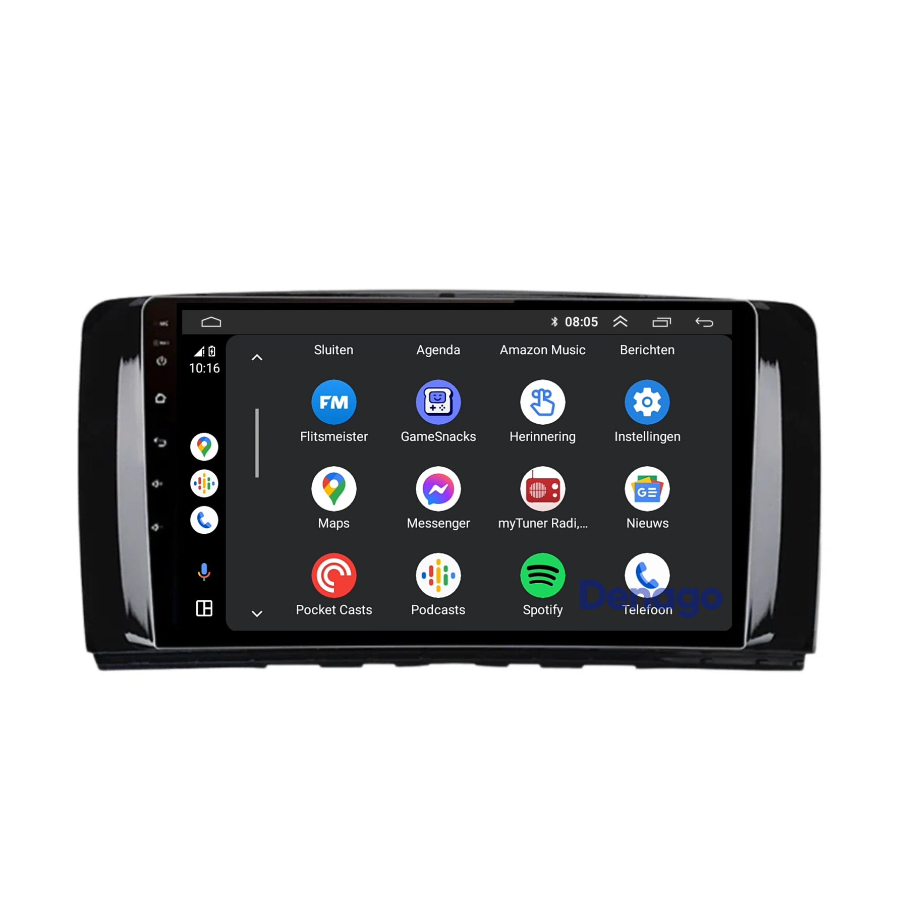 Mercedes R-Klasse CarPlay autoradio | 2005 t/m 2013 | Denago DNG-A190 | 9 inch | Android 13 | Draadloos CarPlay & Android Auto