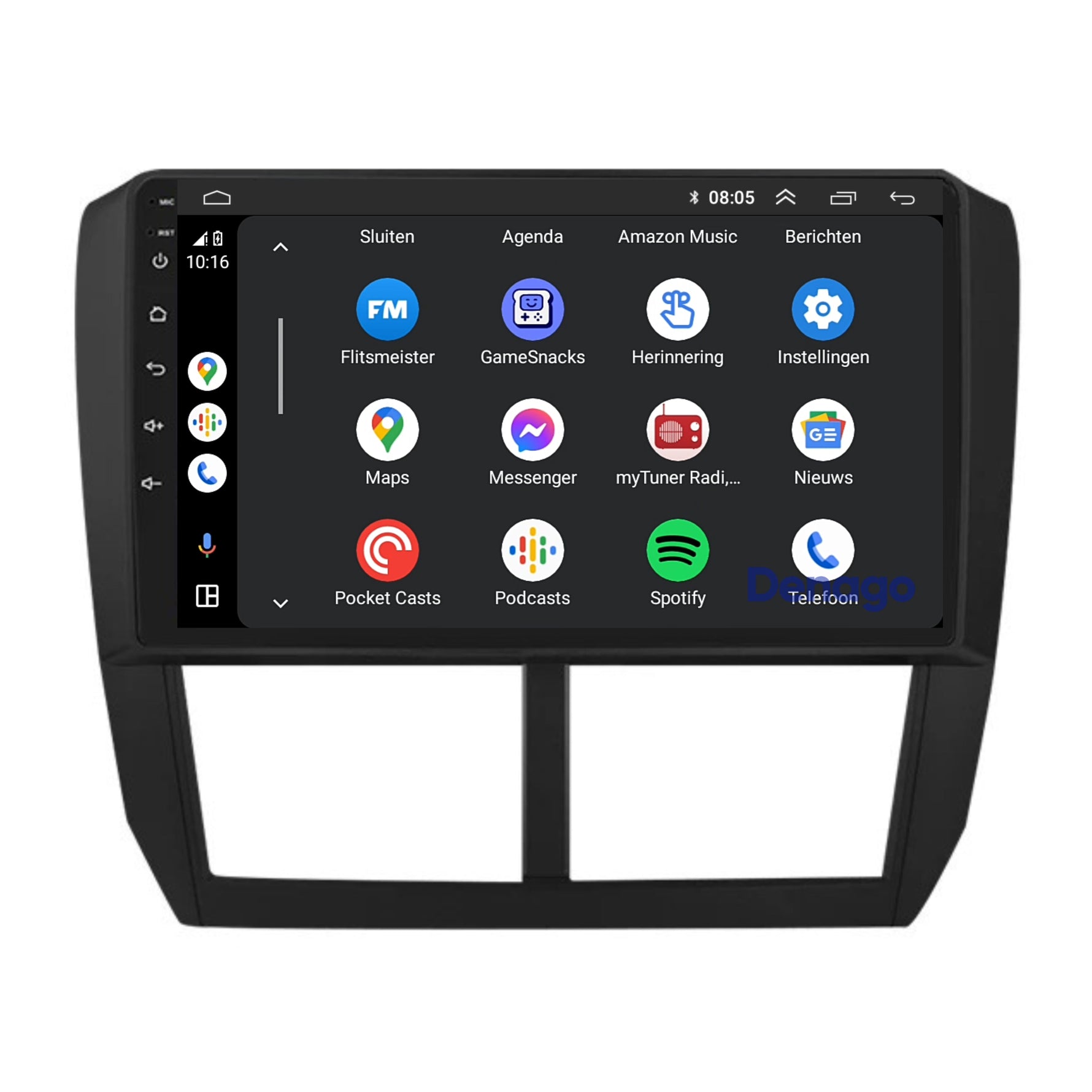 Subaru Forester CarPlay autoradio | 2008 t/m 2012 | Denago DNG-A132 | 9 inch | Android 13 | Draadloos CarPlay & Android Auto