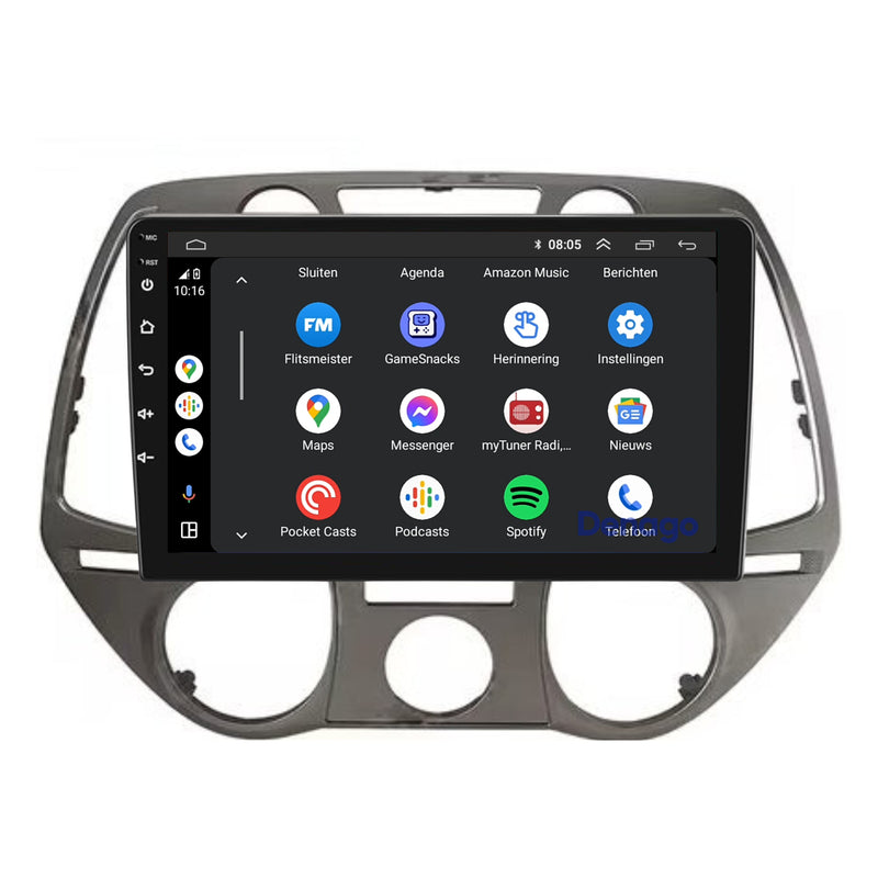 Hyundai i20 CarPlay autoradio | 2008 t/m 2014 | Denago DNG-A83 | 9 inch | Android 13 | Draadloos CarPlay & Android Auto-3