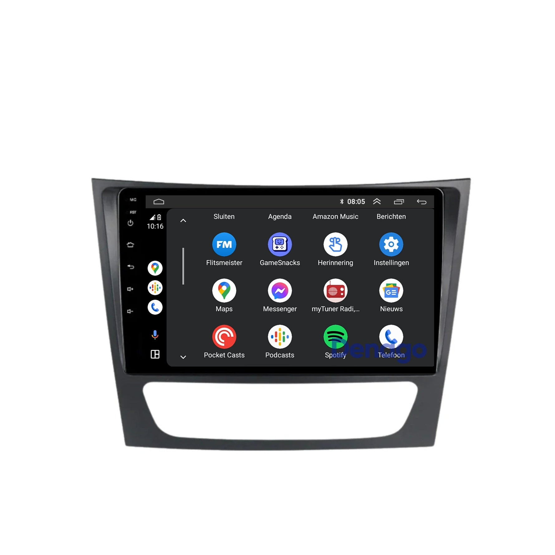 CarPlay autoradio geschikt voor Mercedes E-Klasse W211, CLS W219 & G-Klasse W463 | 2002 t/m 2010 | Android 13 | Draadloos Apple CarPlay & Android Auto | 2GB + 32GB | QuadCore processor | Denago DNG-A188 | 2025 model | Bluetooth & Wifi