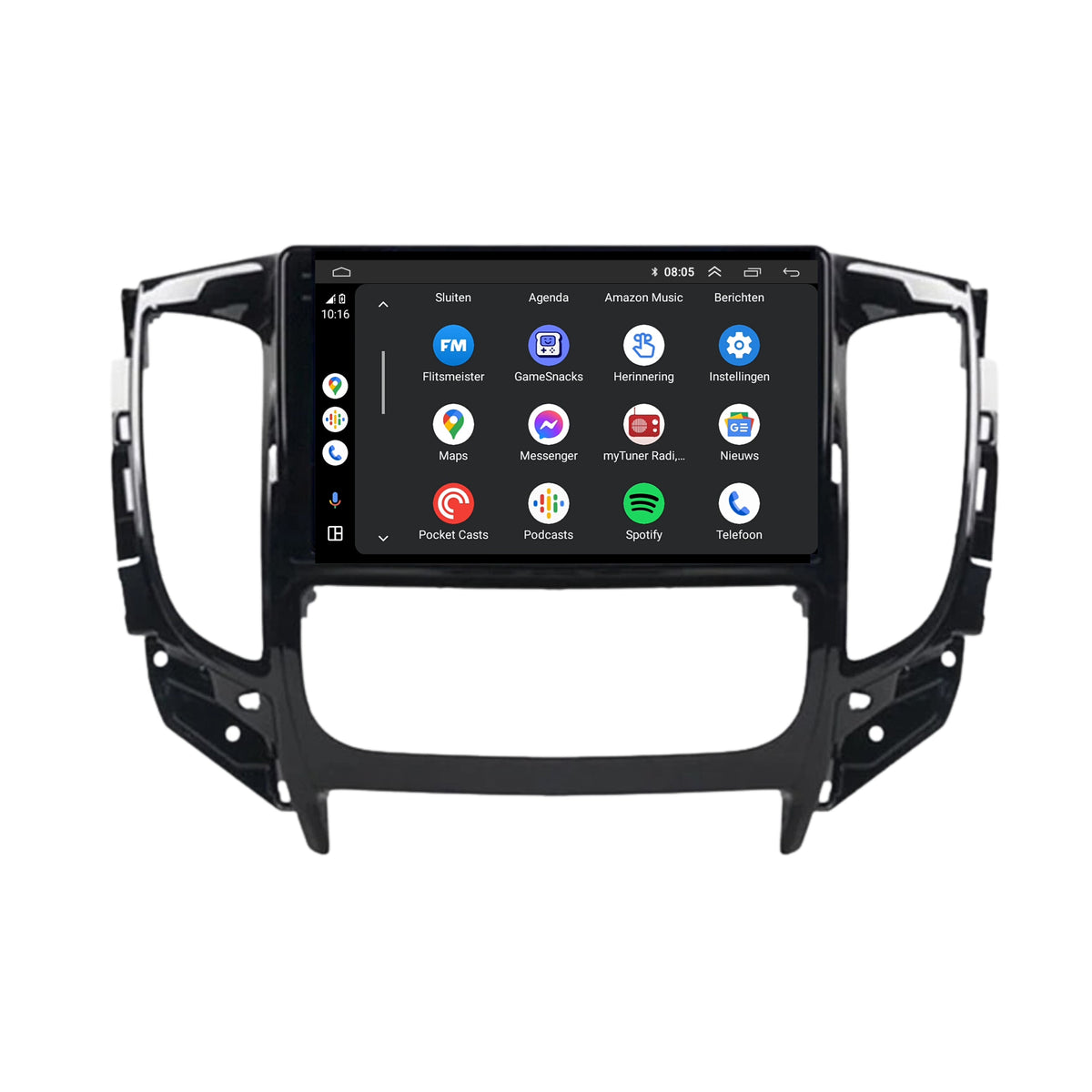 Mitsubishi Triton | Android 13 | Autoradio | 2015 t/m 2018 | CarPlay & Android Auto-4