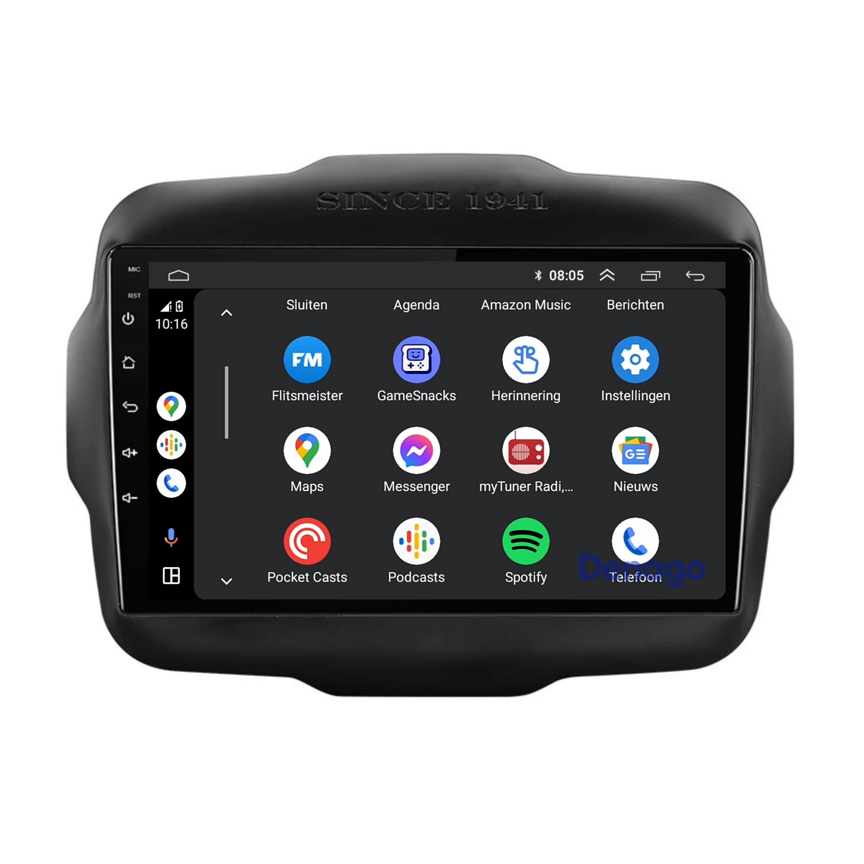 Jeep Renegade CarPlay autoradio | 2014 t/m 2023 | Denago DNG-A123 | 9 inch | Android 13 | Draadloos CarPlay & Android Auto